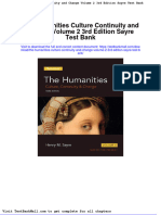 The Humanities Culture Continuity and Change Volume 2 3rd Edition Sayre Test Bank
