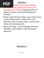 Module 1 - Number Systems