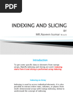 Indexing and Slicing