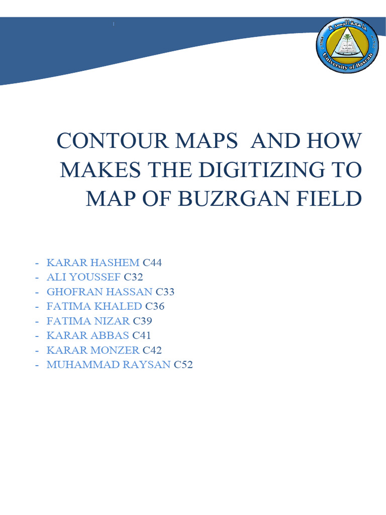 Contour Maps and How Makes The Digitizing To Map of Buzrgan Field | PDF