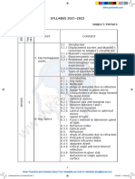 12th Physics EM 2nd Revision Syllabus