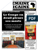 Le Congo en Deuil Pleure Ses Morts: La Semaine Africaine