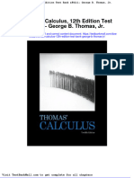 Thomas Calculus 12th Edition Test Bank George B Thomas JR