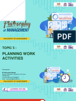Topic 5 - Planning Work Activities - DR Azlinzuraini Ahmad