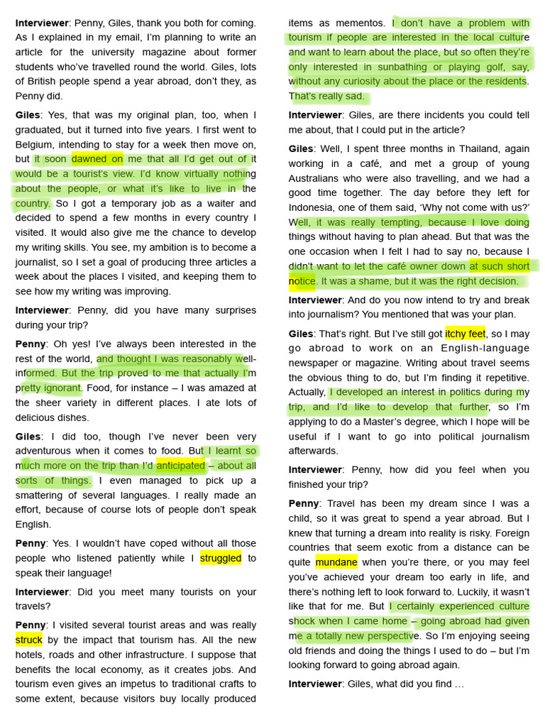 Listening Part 3 Transcript | PDF | Foreign Language Studies