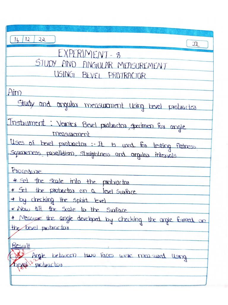 Bevel Protractor PDF