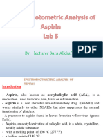 Advanced PH Analysis Practical Lec 5 Aspirin