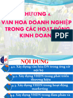 CHƯƠNG 4. VĂN HÓA DOANH NGHIỆP TRONG CÁC HOẠT ĐỘNG KINH DOANH