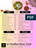 Yellow Indian Restaurant Menu Template