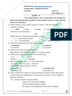 Half Yearly 2022 Answer Key With Masrking Scheme Sample Paper 1