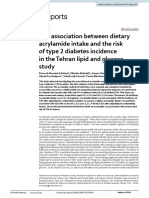 The Association Between Dietary Acrylamide Intake and The Risk of Type 2 Diabetes Incidence in The Tehran Lipid and Glucose StudyScientific Reports