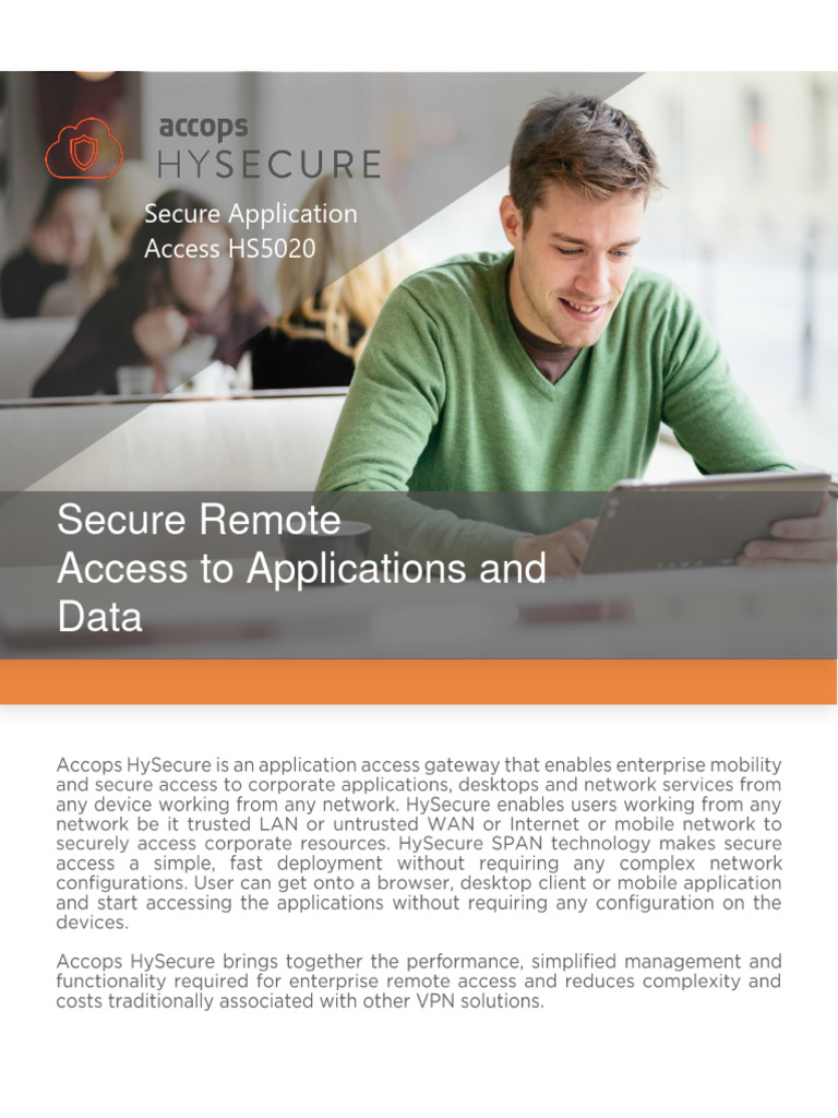 Secure Remote Access With Accops Hysecure Pdf Photo Inspiration