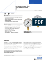 Bourdon Tube Pressure Gauge, Copper Alloy For Welding, Cutting and Allied Processes Models 111.11, 111.31