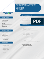 Blue and White Background Simple Resume