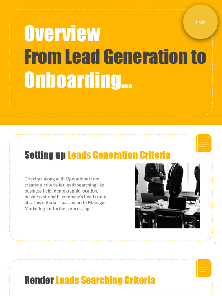 Leads Generation To Client Onboarding | PDF | Customer Relationship ...