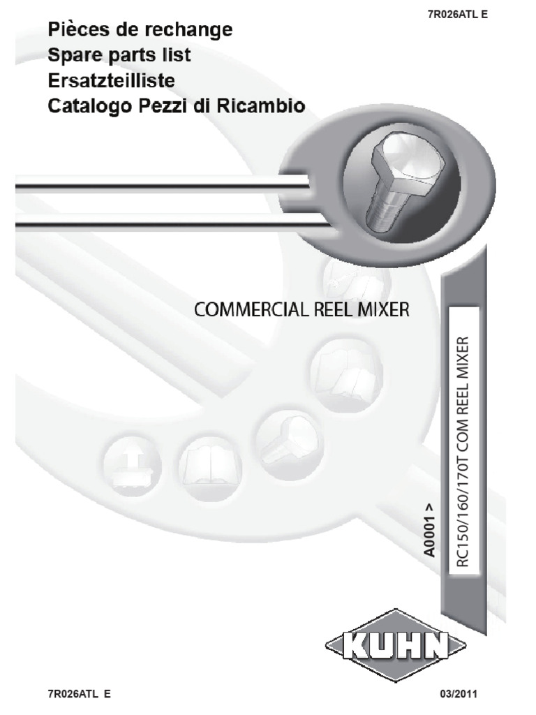 Kuhn RC150/RC160/RC170 Parts Manual | PDF | Manufactured Goods ...