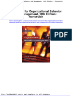 Test Bank For Organizational Behavior and Management 10th Edition Ivancevich