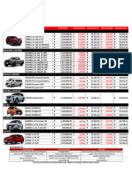 Updated Price List For August