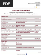 Academic Calendar