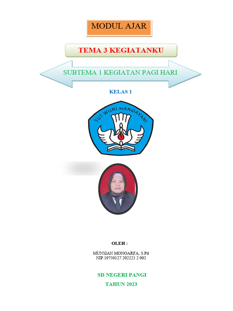 Modul Ajar K13 Kelas 1 Tema 3 Kegiatanku S2okr Pdf