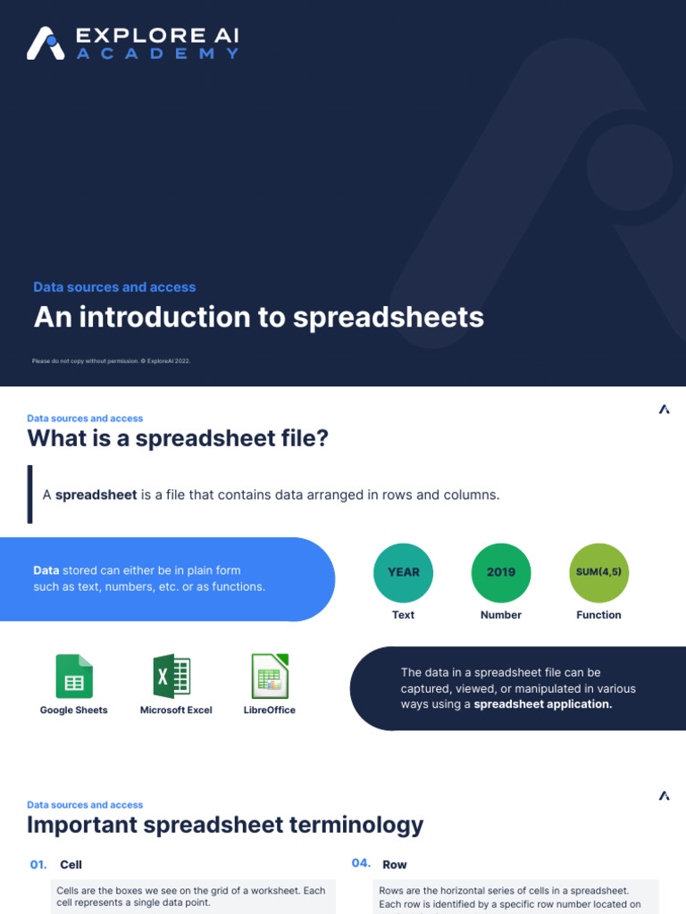 Spreadsheet Basics & File Formats | PDF | Comma Separated Values ...
