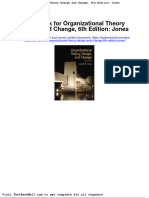 Test Bank For Organizational Theory Design and Change 6th Edition Jones