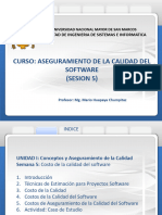 Aseguramiento de La Calidad de Software Semestre 2023-II Sesion 5 12-09-2023 Version 1.0