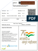 E-Ticket For Taj Mahal (With Mausoleum) : Important Information