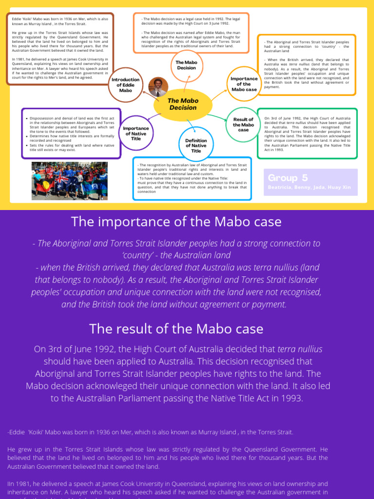 Mabo Case PDF Justice Crime & Violence