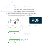 Moment of Forces Worksheet