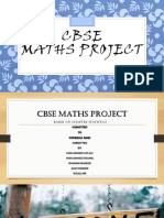 CBSE MATHS PROJECT