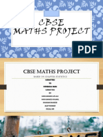 Cbse Maths Project