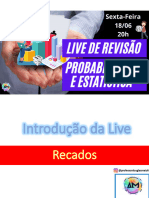 Live de Revisão de Probabilidade e Estatística