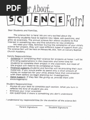 Science Fair Project