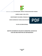 Gestão de Resíduos Sólidos Na Indústria-Estudo de Caso