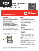 Powercommand Input/Output Expansion Module Aux 101 and Aux 102