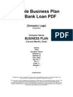 Sample Business Plan For Bank Loan PDF594