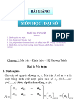 Môn Học: Đại Số