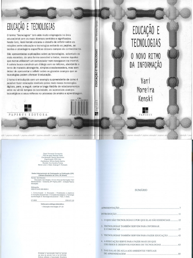 Educação e Tecnologias - O Novo Ritmo Da Informação - Vani Moreira ...