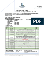 GEN0005 - Teaching Time Table (Fall 2023)