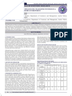 A Study On Factors Influencing Team Effectiveness in A Resort Environment