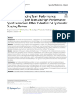 Factors Influencing Team Performance: What Can Support Teams in High-Performance Sport Learn From Other Industries? A Systematic Scoping Review