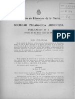 Publicacion Sociedad Pedagogica Argentina 1949 N1 5