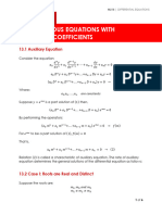 LECTURE 13 - Homogenous Equations With Constant Coefficients