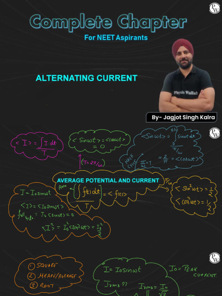 Alternating Current: Class Notes - Neet Mindmap | PDF