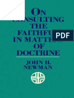 On Consulting The Faithful in Matters of Doctrine (John Henry Newman)