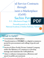 Goods and Service Contracts Through Government E-Marketplace (Gem)