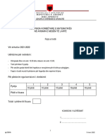 Testi I Matematikës AML Faza e 3 Të e Olimpiadës Kombëtare 2021 2022