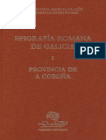 Epigrafía Romana de Galicia I: Provincia de A Coruña.