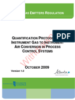 2009 10 Quantification Protocol Instrument Gas Conversion Instrument Air